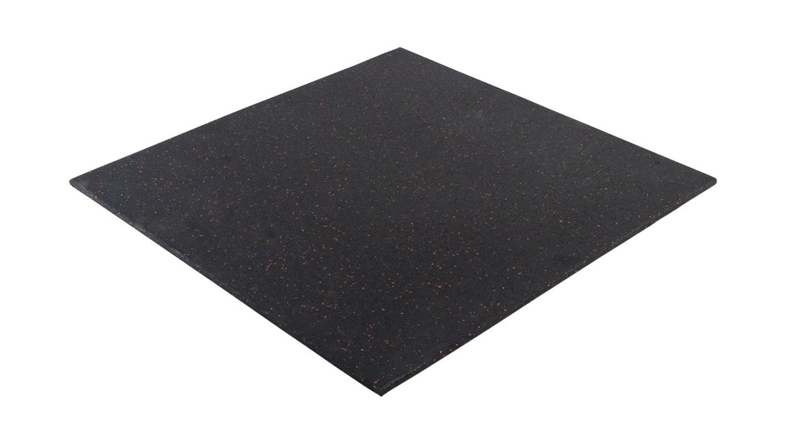 Orbit Fitness 1 x 1 x 1.5metre Rubber Floor Tile - Black/Red