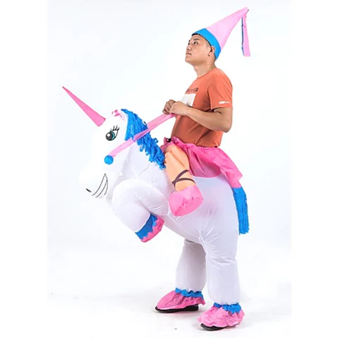 Unicorn Fancy Dress Inflatable Suit -Fan Operated Costume