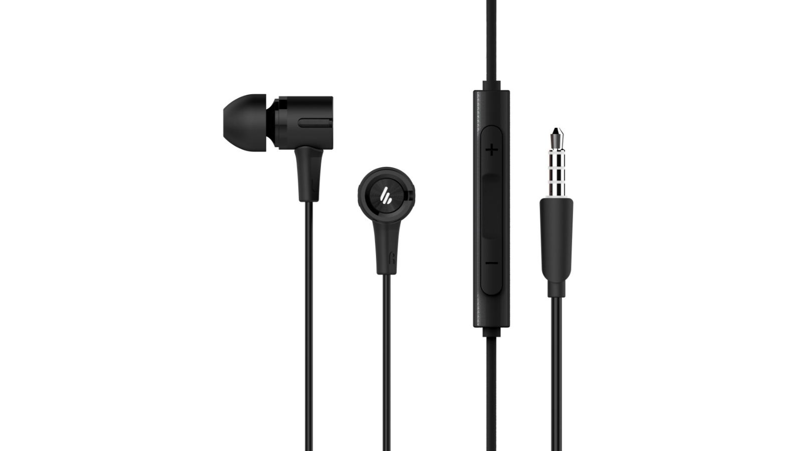 Edifier Earbuds with Remote and Microphone - Black