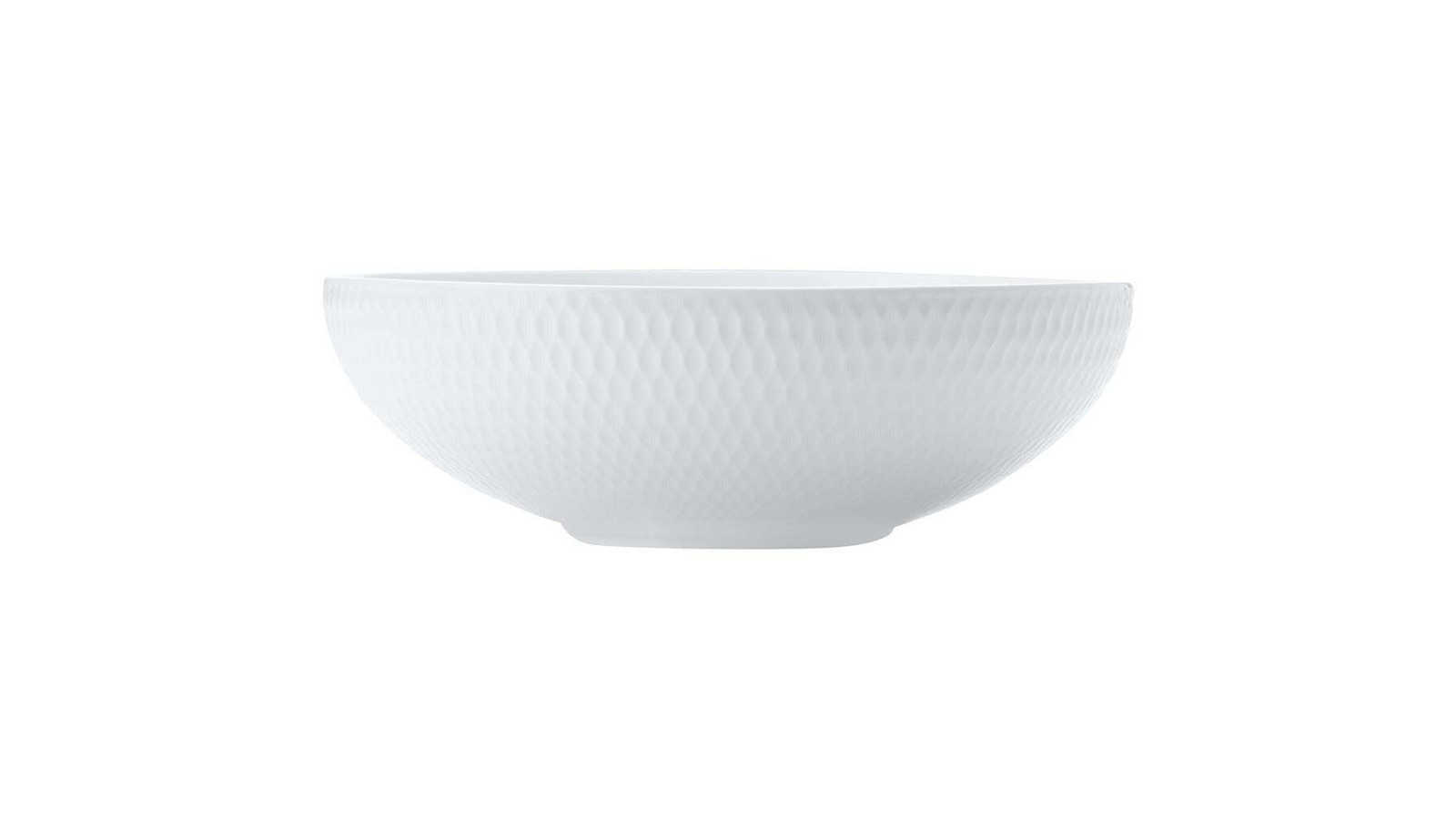 Maxwell and Williams Basics 16cm White Round Porcelain Diamond Noodle Coupe Bowl