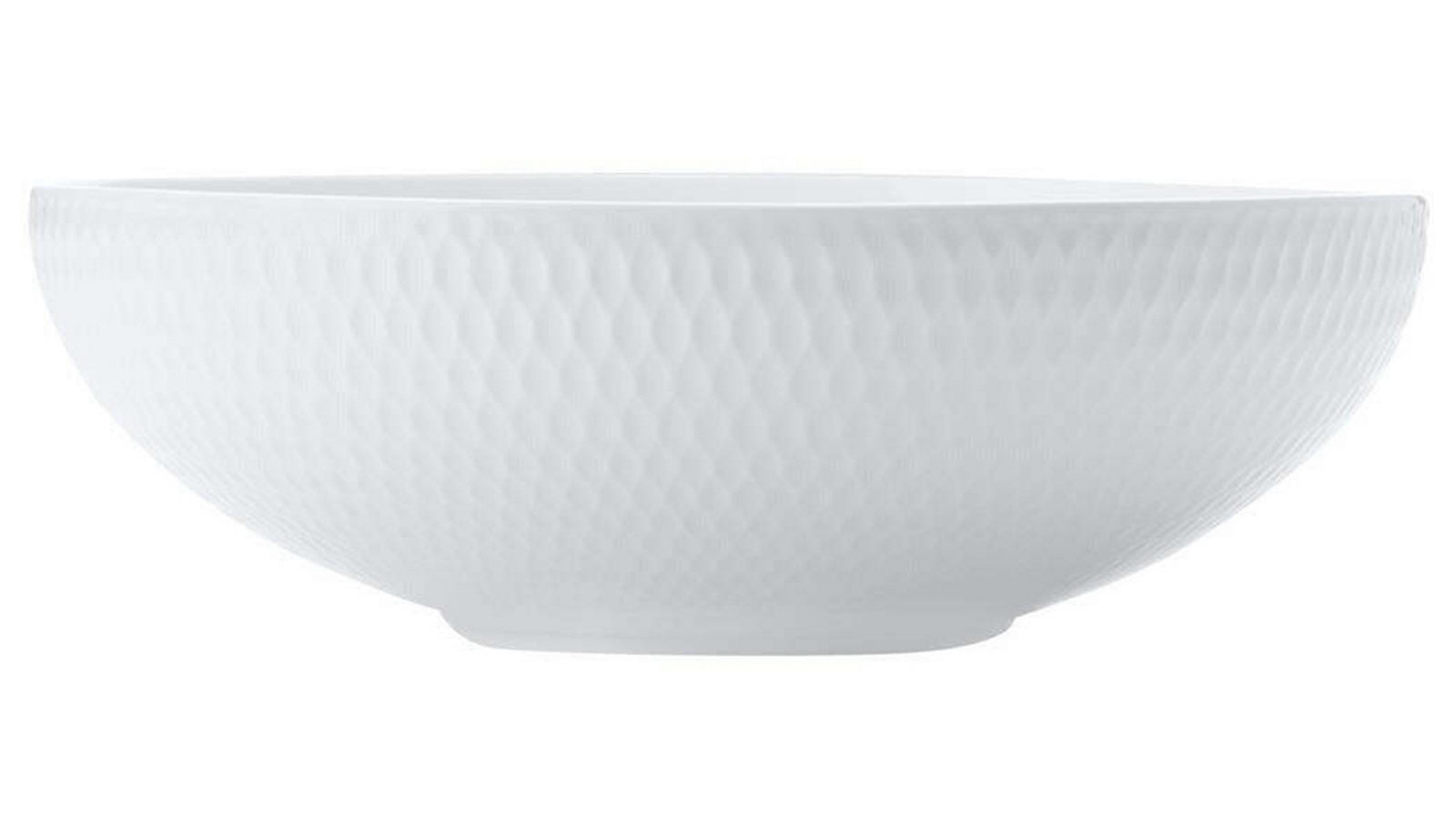Maxwell and Williams White Basics Diamonds 22cm Noodle Coupe Bowl Round Porcelain