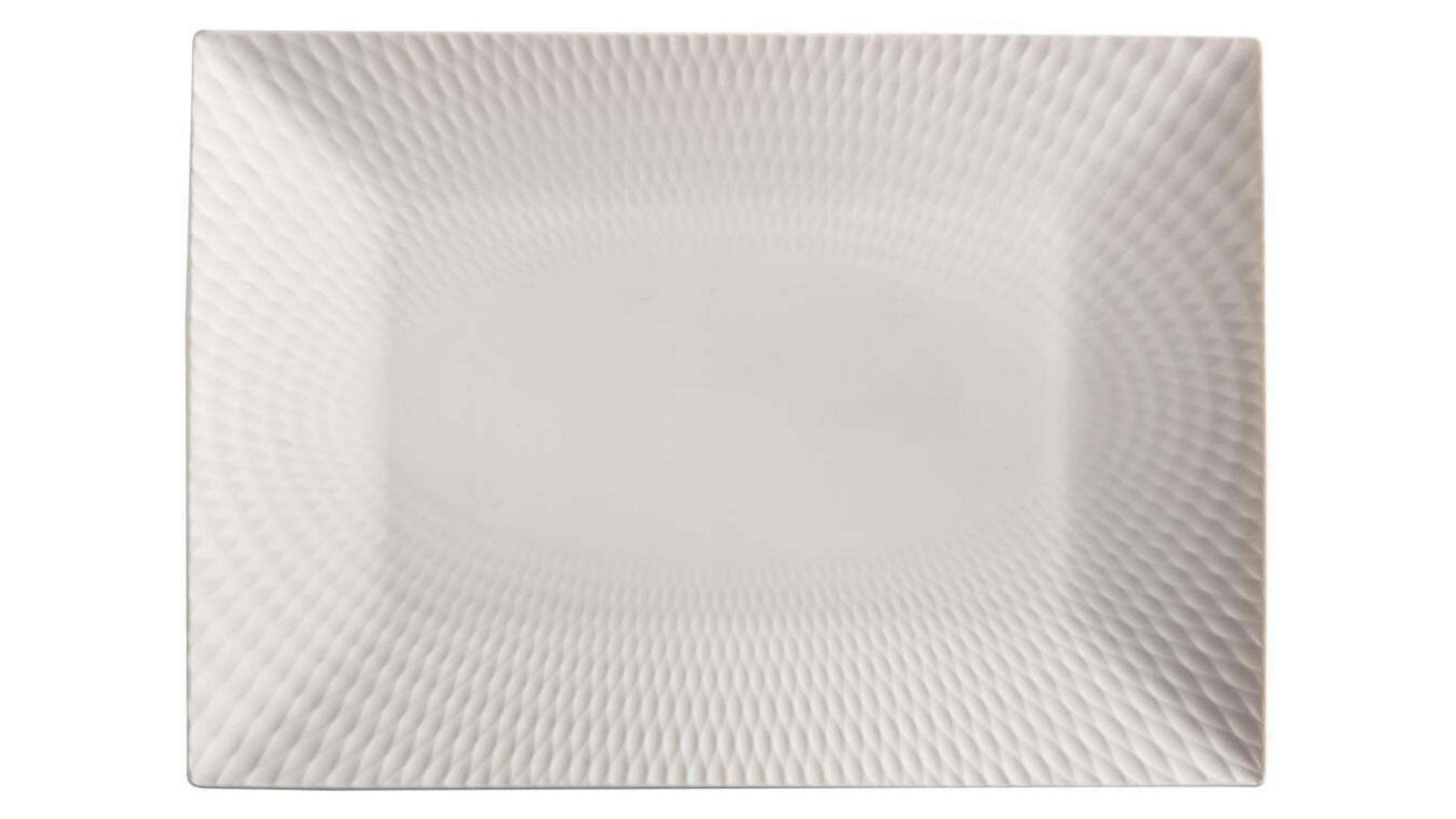 Maxwell and Williams 25 x 18cm White Porcelain Basics Diamonds Rectangular Platter