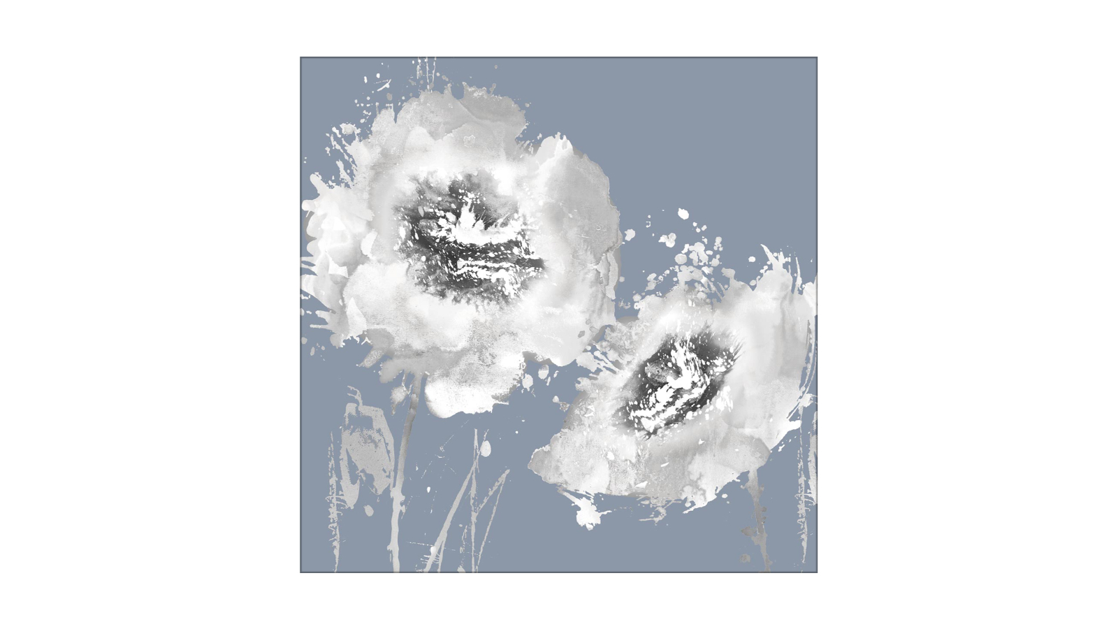 La Grolla Flower Burst on Grey II Unframed Canvas Wall Art