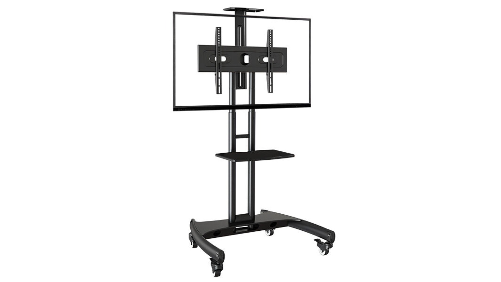 North Bayou Black Heavy-Duty Steel TV Mobile Cart for 40-65inch