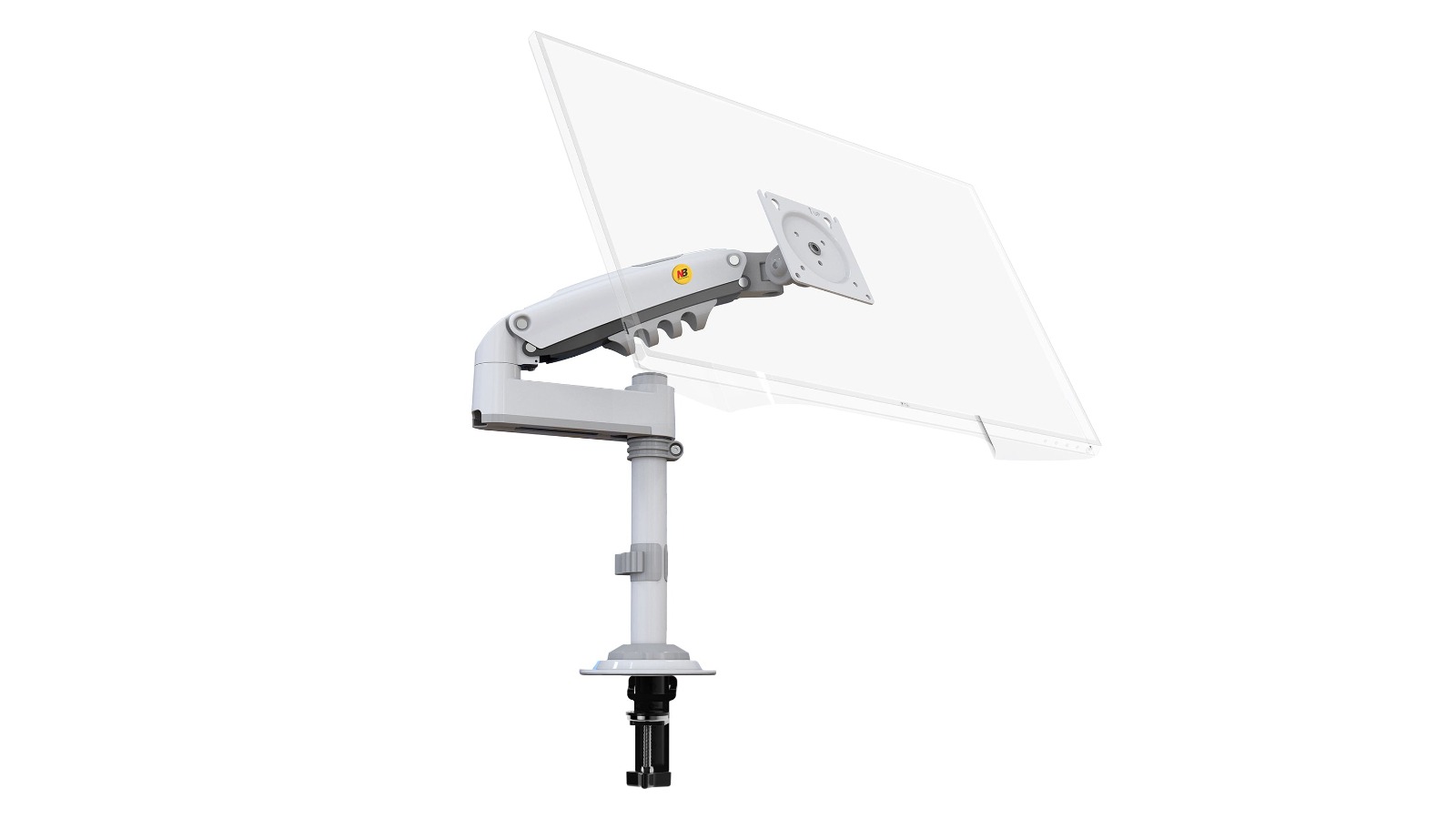 North Bayou H100 Gas Strut Arm Desktop Monitor Pole Mount for 17-30inch