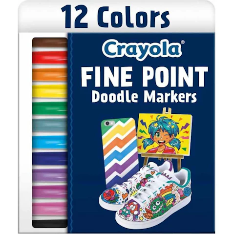 Crayola Doodle & Draw Fine Point Doodle Marker - 12 Pack