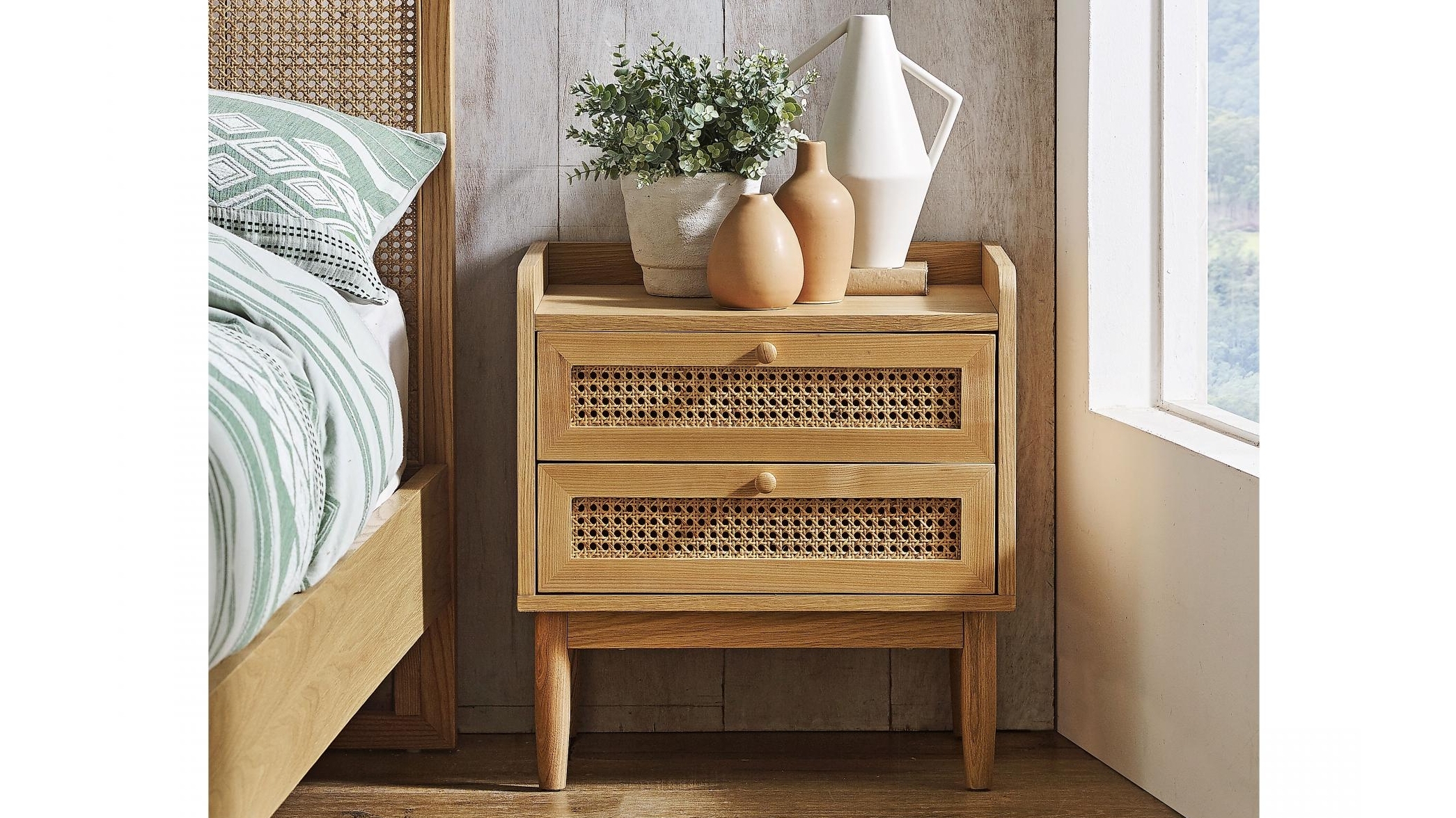 Kody 2Drawer Bedside Table Harvey Norman