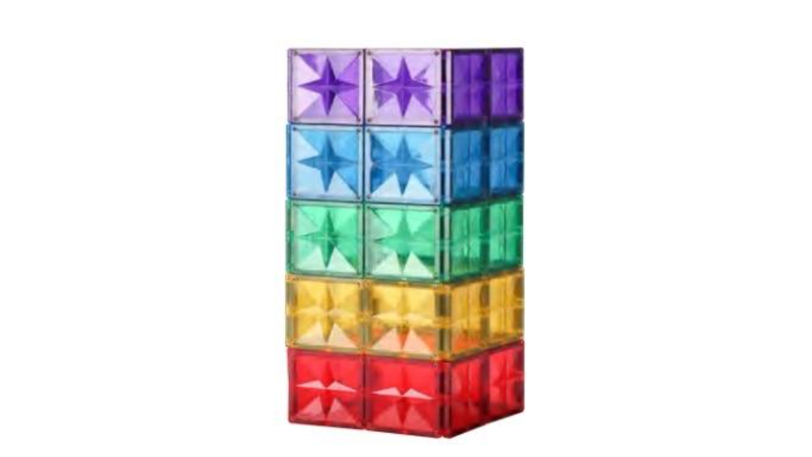 Jenjo Games 42 Piece Magnetic Tile - Rainbow