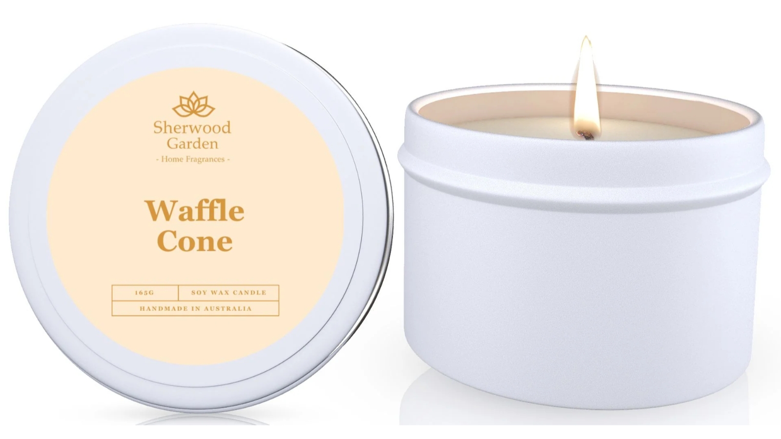 Sherwood Garden Home Fragrances Waffle Cone Soy Candle Tin - 165g