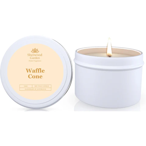 Sherwood Garden Home Fragrances Waffle Cone Soy Candle Tin - 165g