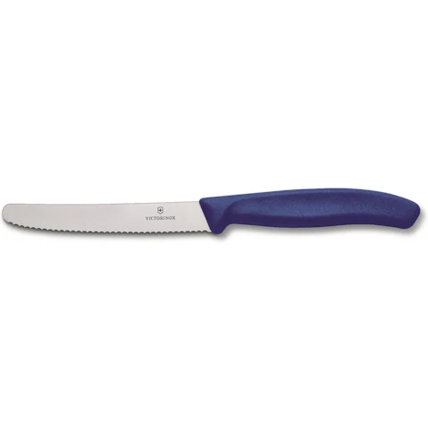 Victorinox Steak And Tomato Knife 11cm Wavy Edge - Blue
