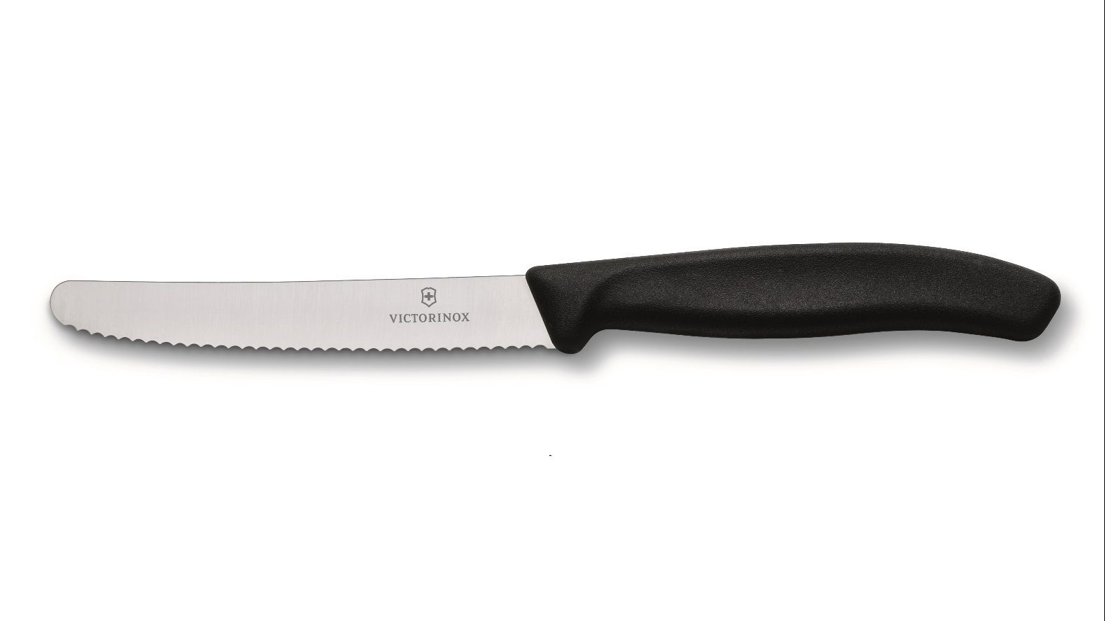Victorinox Steak And Tomato Knife 11cm Wavy Edge - Black