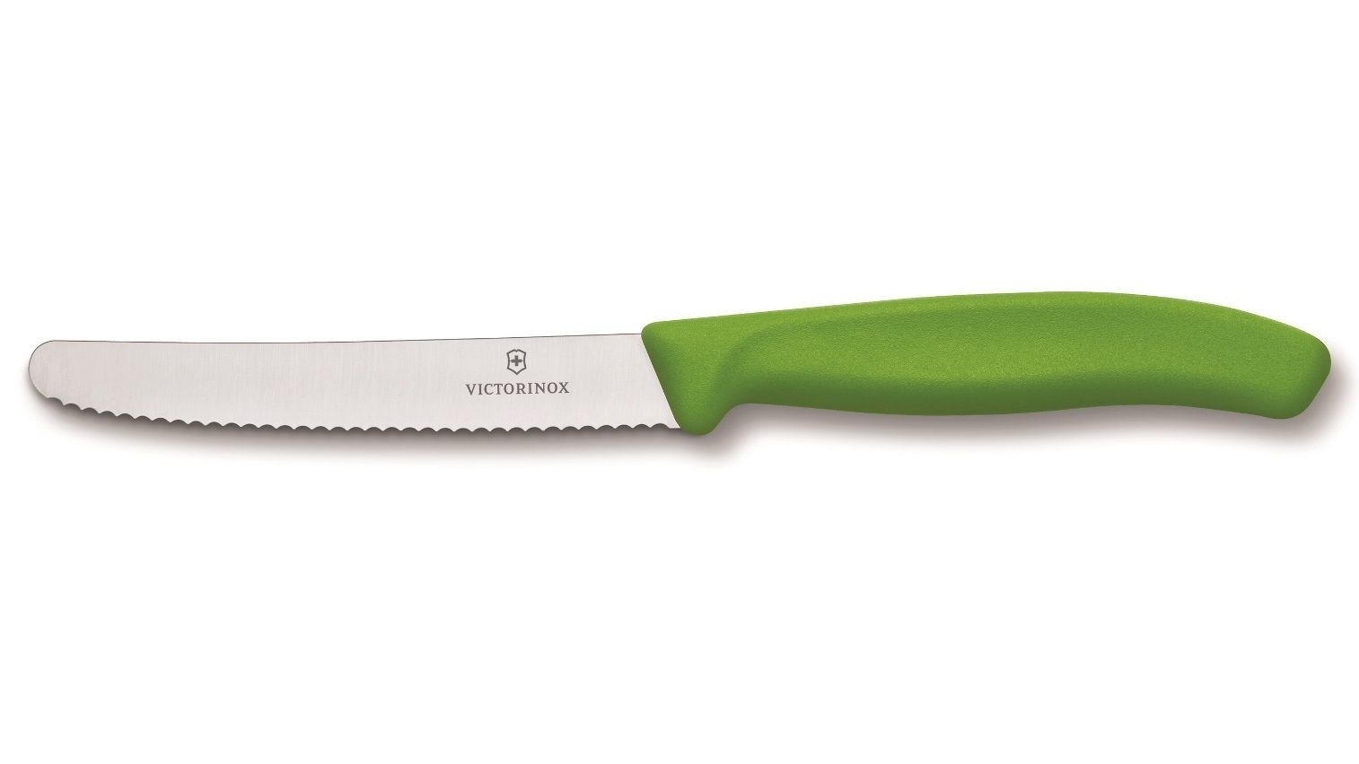 Victorinox Steak And Tomato Knife 11cm Wavy Edge - Green