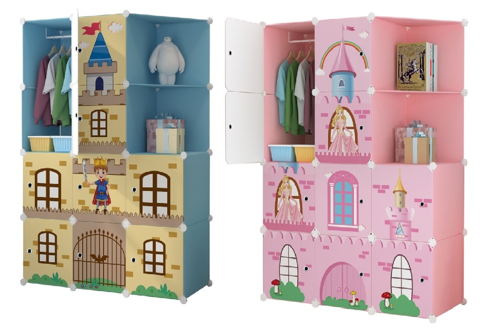 Soga 10 Cubes Castle Design Storage Organiser