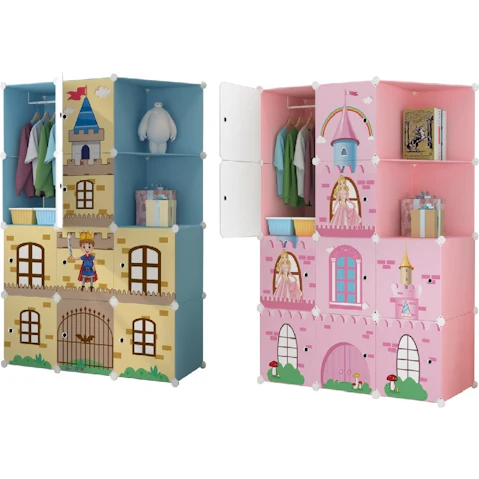 Soga 10 Cubes Castle Design Storage Organiser