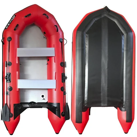 Jacksaqua 2-in-1 Red Inflatable Dinghy + 4 Stroke Outboard Motor Set