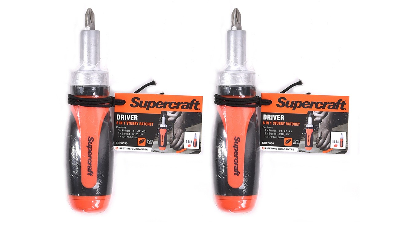 Supercraft Stubby Ratchet Screwdriver Set
