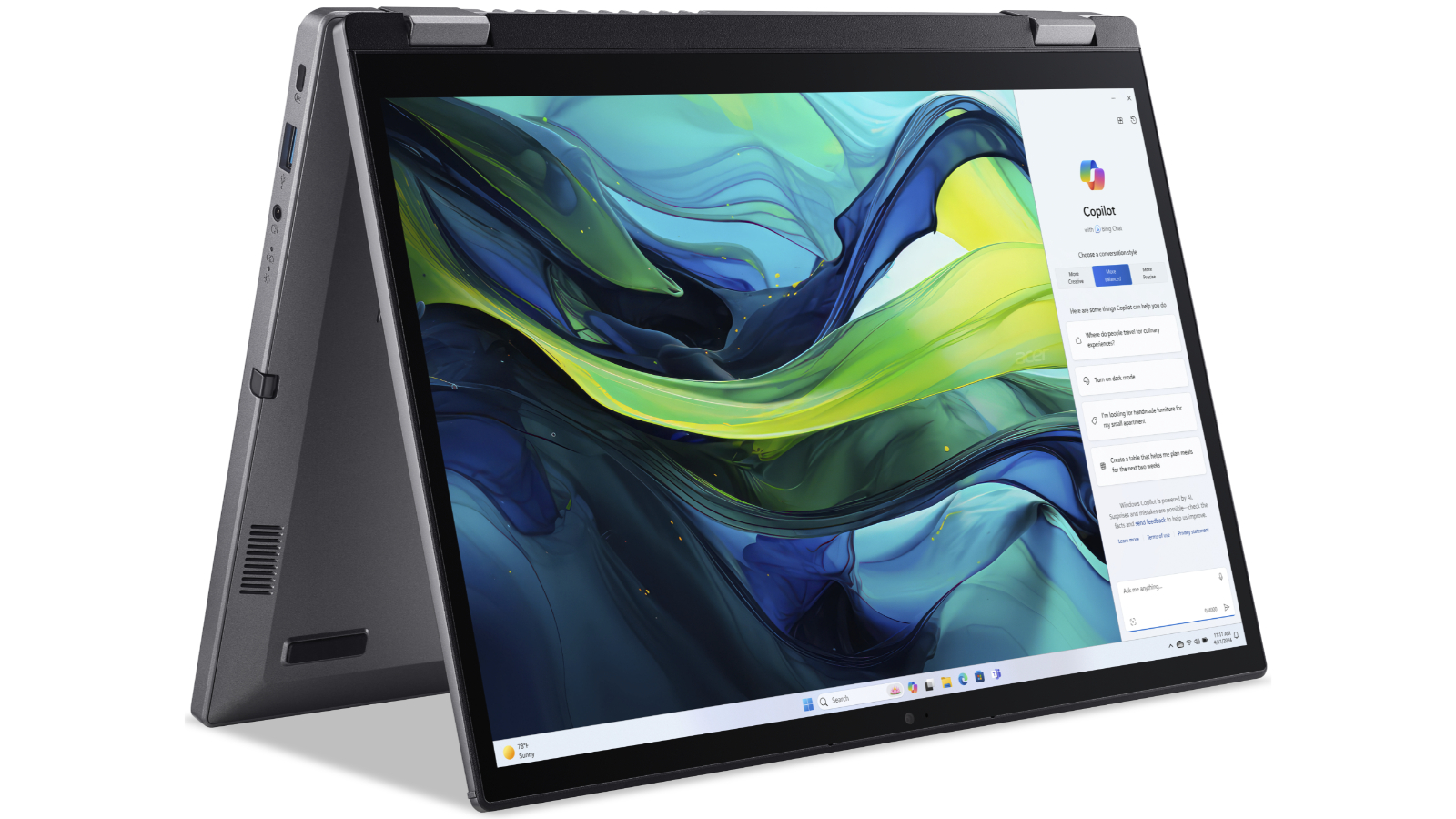 Acer Aspire Spin 14 14-inch Core Ultra 5-115U/16GB/512GB SSD 2-in-1 Laptop  | Harvey Norman