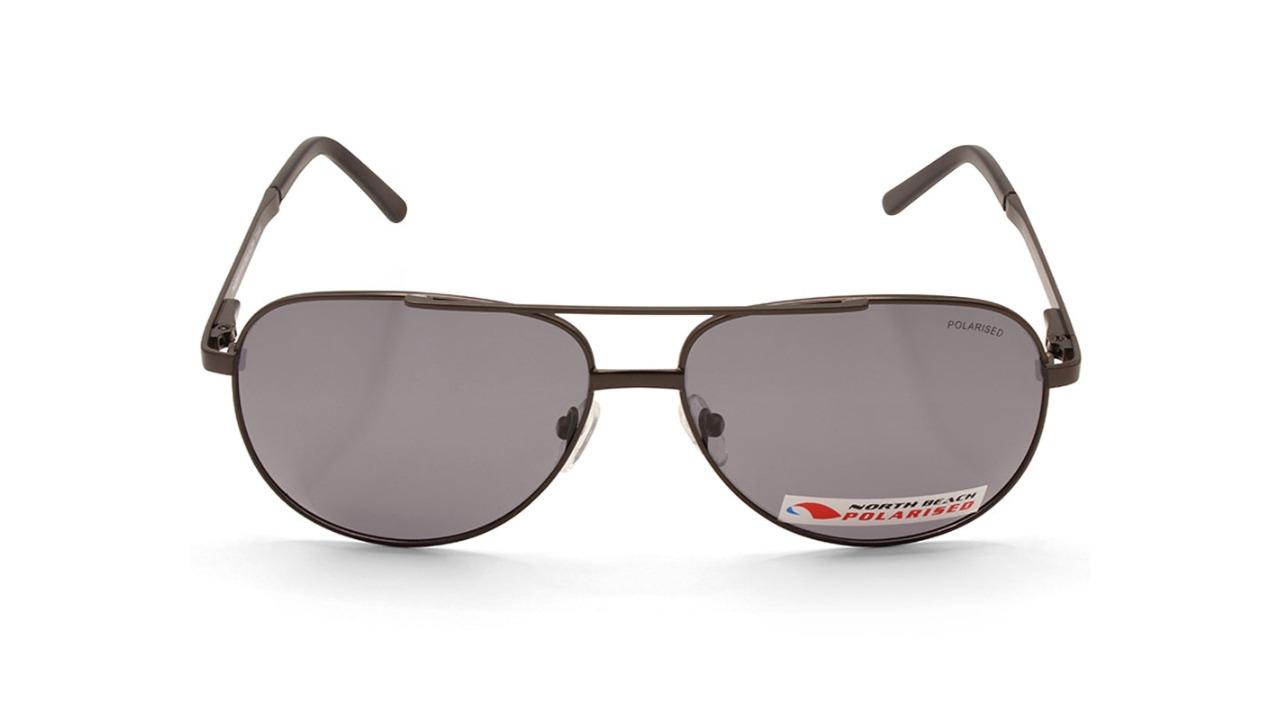 North Beach 70695 Unisex Fugu Polarised Sunglasses - Gunmetal/Grey