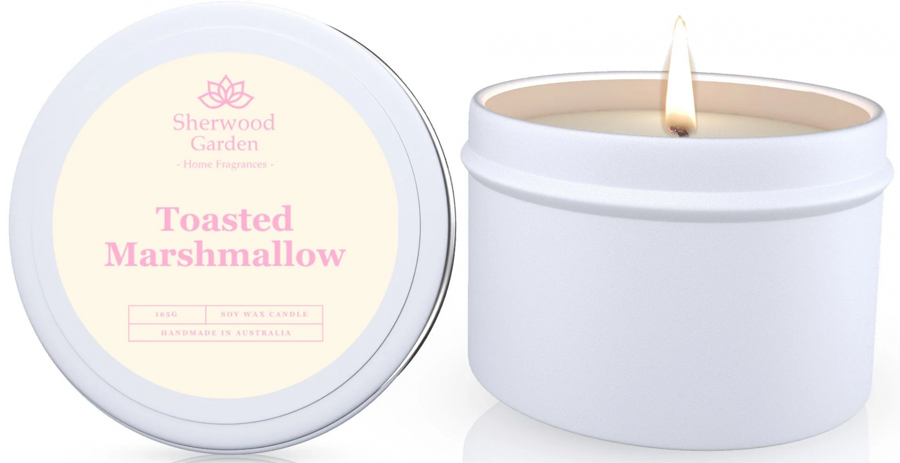 Sherwood Garden Home Fragrances Toasted Marshmallow Soy Candle Tin - 165g