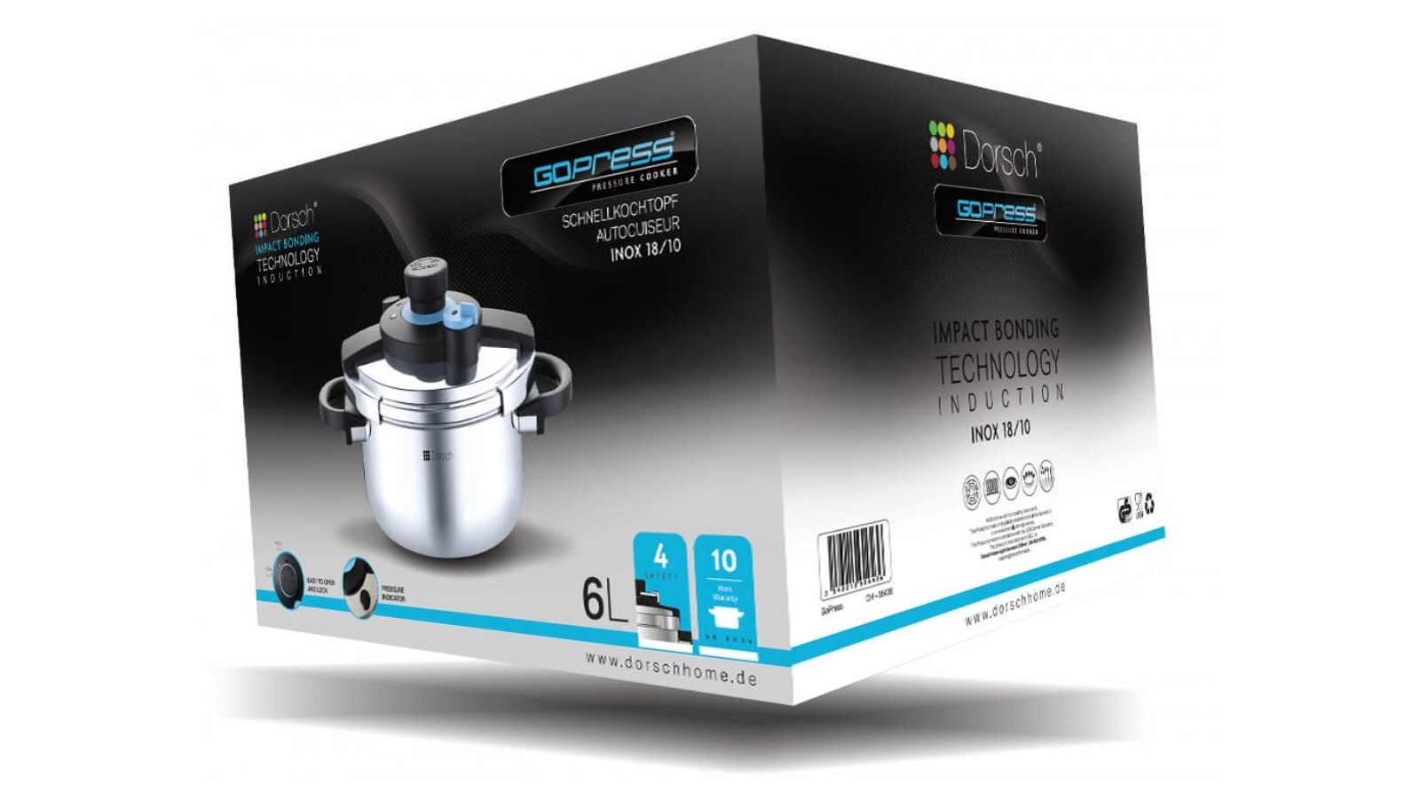 Dorsch GoPress Pressure Cooker 6Litres Harvey Norman