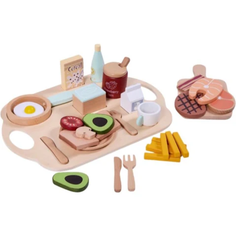 Jenjo Games Breakfast Wooden Toy Set