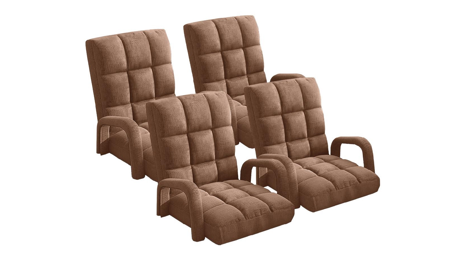 Soga 4X Floor Recliner Lazy Chair with Armrest - Coffee