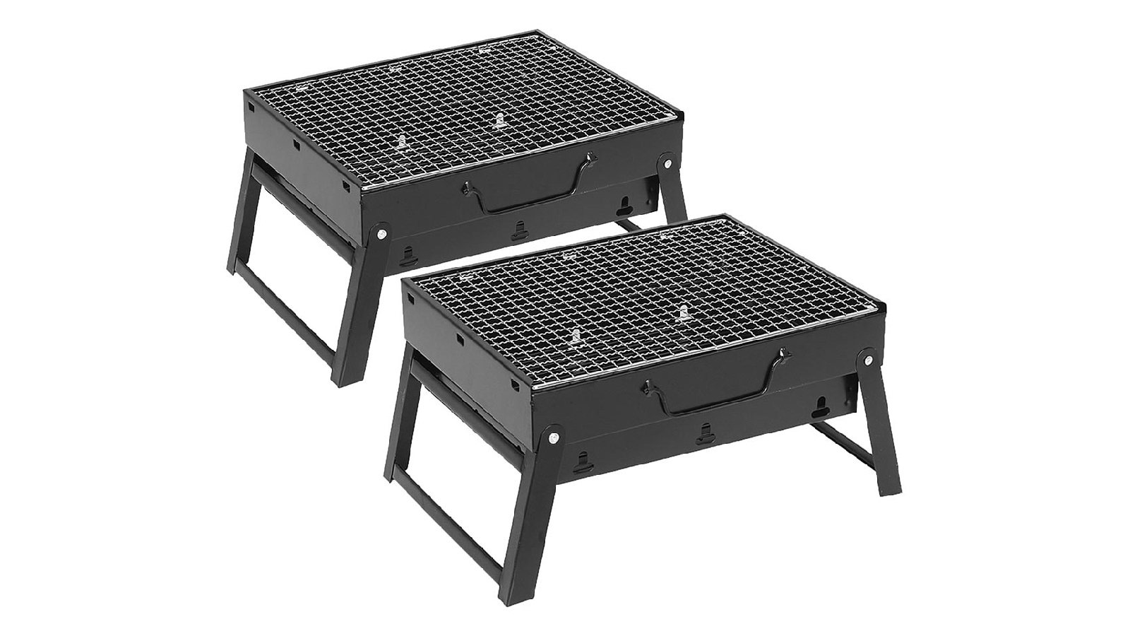 SOGA 2X Portable Mini Folding Thick Box-type Charcoal Grill for Outdoor BBQ Camping