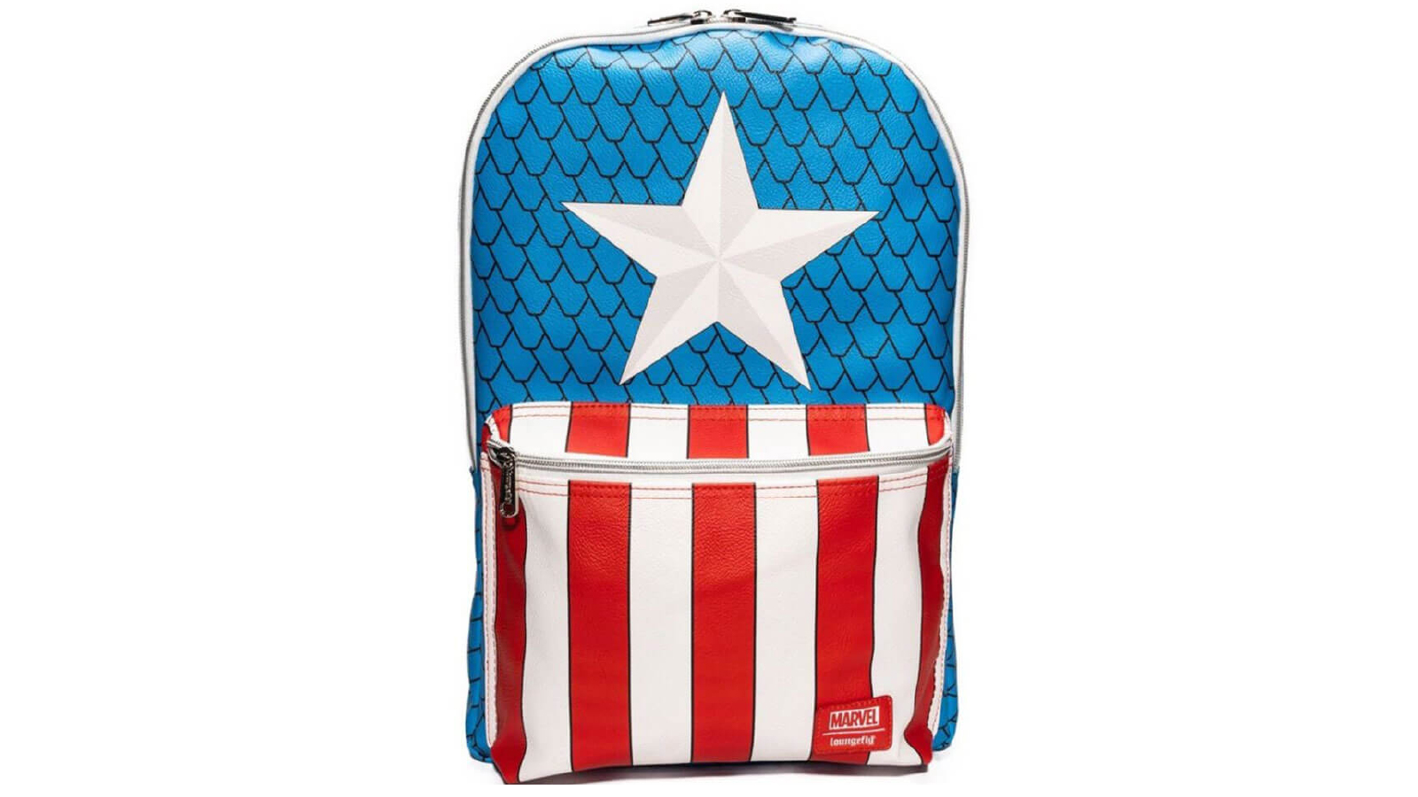 Latestbuy Captain America Costume Mini Backpack with Pin
