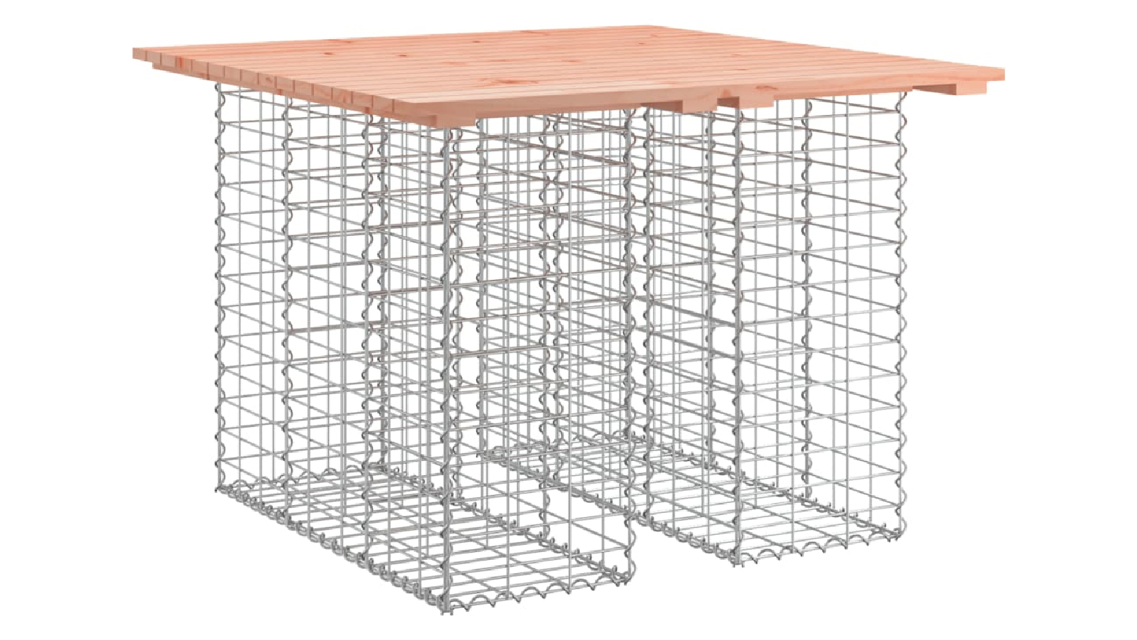 VidaXL Solid Wood Douglas Gabion Design Garden Bench - 100 x 102 x 72cm