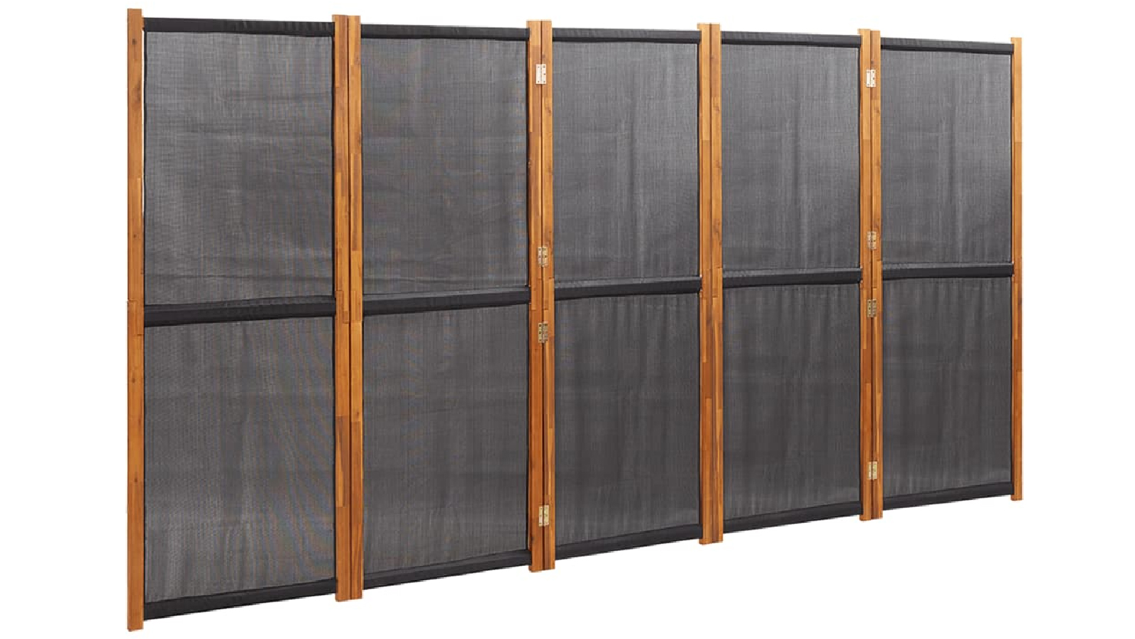 VidaXL 5 Panel 350 x 180cm Room Divider - Black