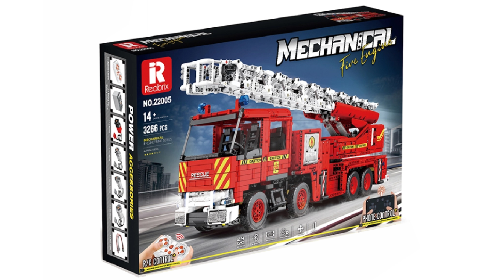 Reobrix Remote Control Version Mechanical Fire Engine