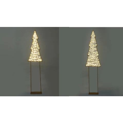 Lexi Lighting 2D Mesh Warm White Christmas Tree With Twinkle LED