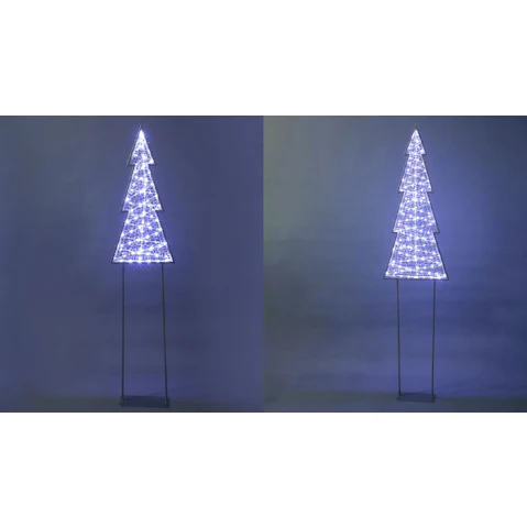 Lexi Lighting 2D Mesh White Christmas Tree With Twinkle LED