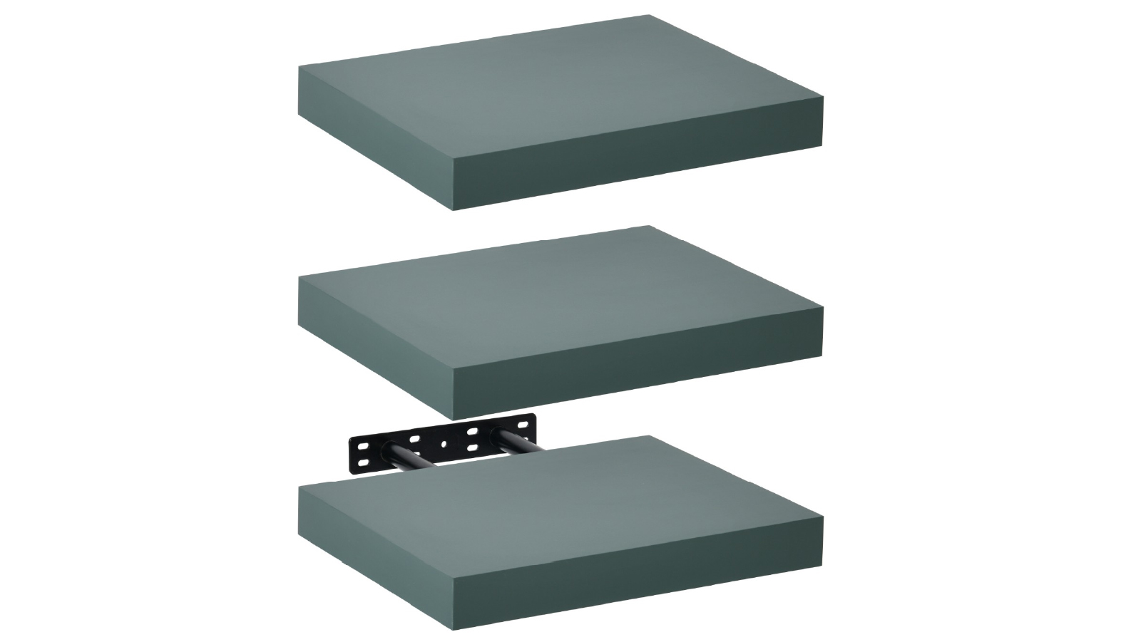 Takara 3 Set of Green Seiso Floating Wall Shelves Display Rack - 30cm