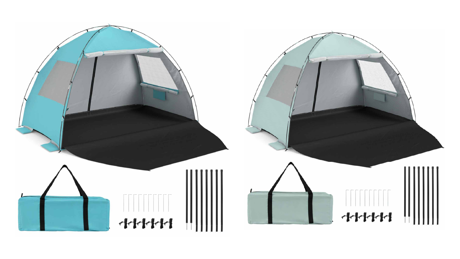 Costway UPF50+ Pop Up Beach Tent with Canopy for 5-6 Person 