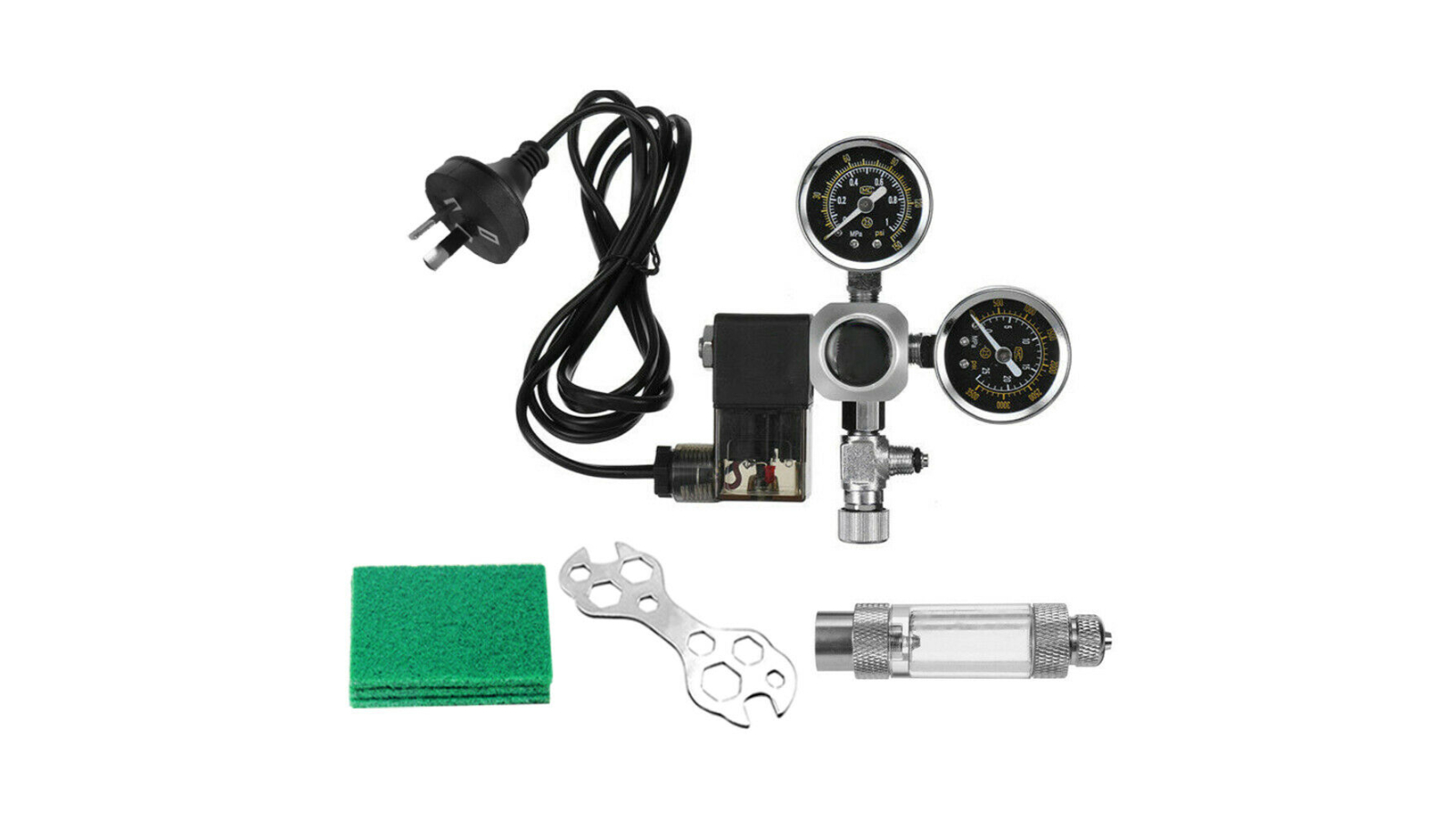 AUPK Aquarium CO2 Magnetic Regulator with Solenoid Check Valve