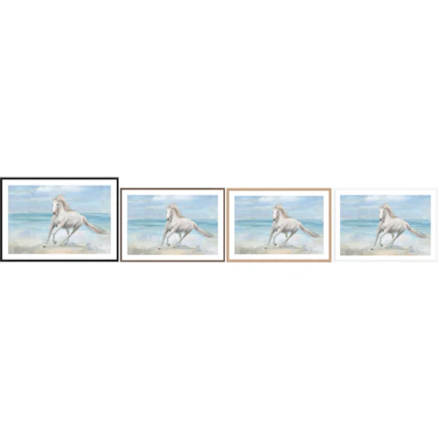 La Grolla Gallop on the Beach Frame Wall Art