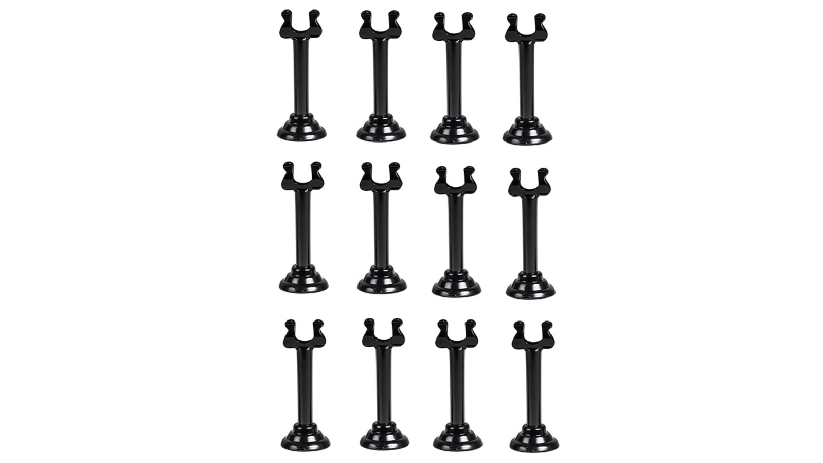 Trenton 12 Harp Shape Place Card Menu Holder 27mm - Black