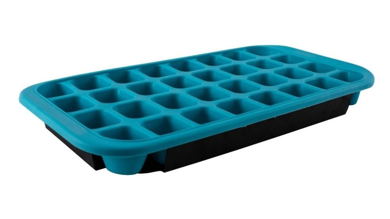 Avanti 32 Cup Flexible Silicone Ice Cube Tray with Carry - Blue