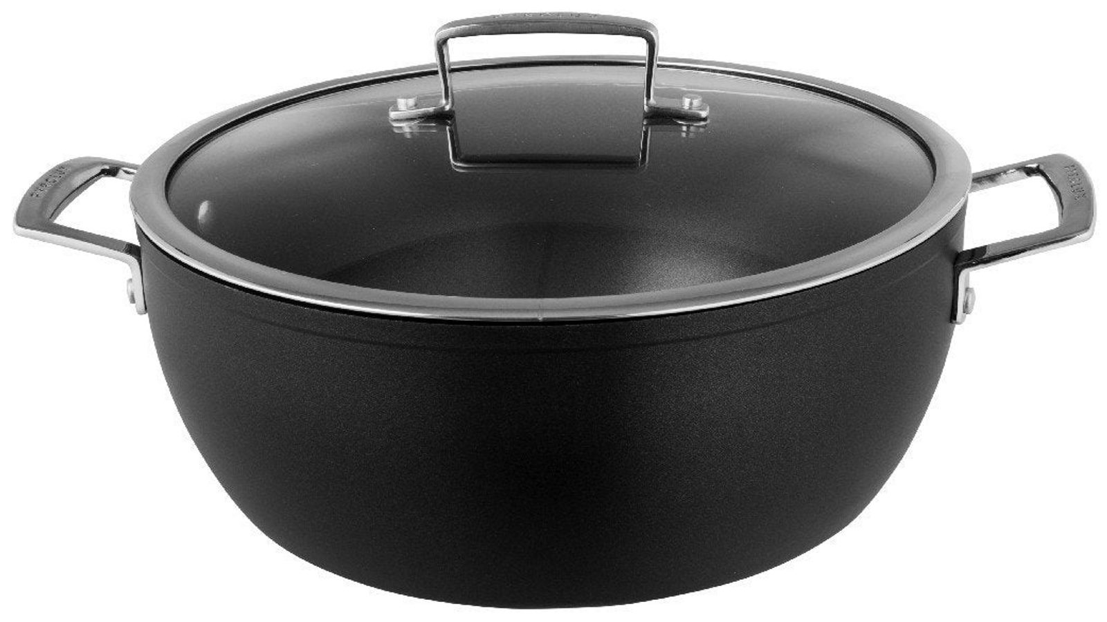 Pyrolux Ignite 30cm/7.4L Aluminium Stew Pot with Lid Non-Stick Cookware - Black