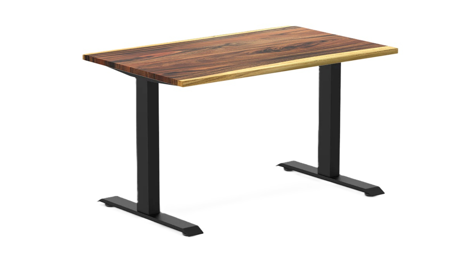 Desky 120 x 75cm Zero Saman Hardwood Office Desk - Matte Black