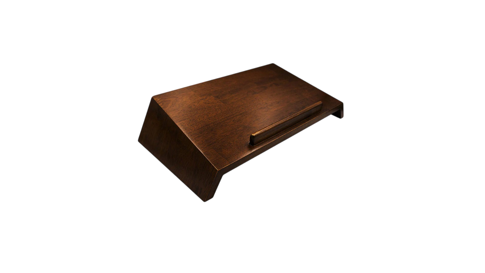 Desky Rubberwood Laptop Riser - Dark Walnut