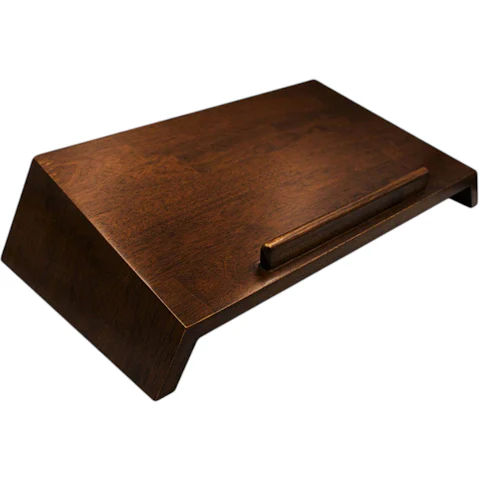 Desky Rubberwood Laptop Riser - Dark Walnut