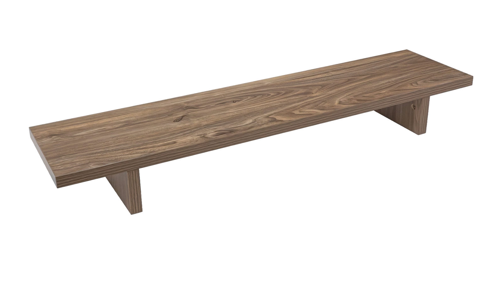 Desky Natural Walnut Melamine Monitor Stand