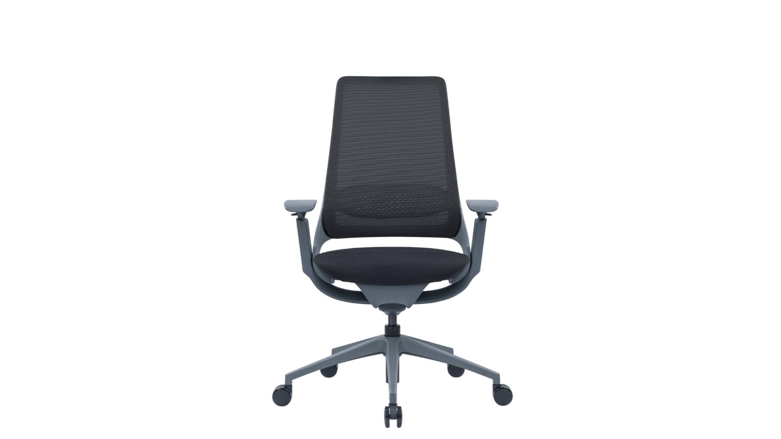 Desky Pulse No Headrest Supportive Desk Chair - Black/Grey