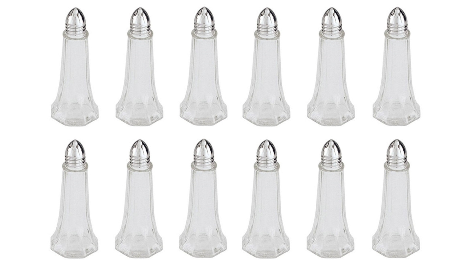 Trenton 12 Pack Glass Salt And Pepper Tower Shakers