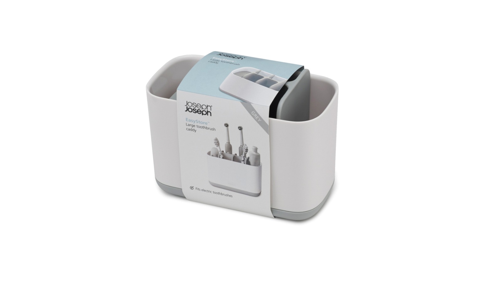 Joseph Joseph EasyStore Large Toothbrush Caddy - Grey