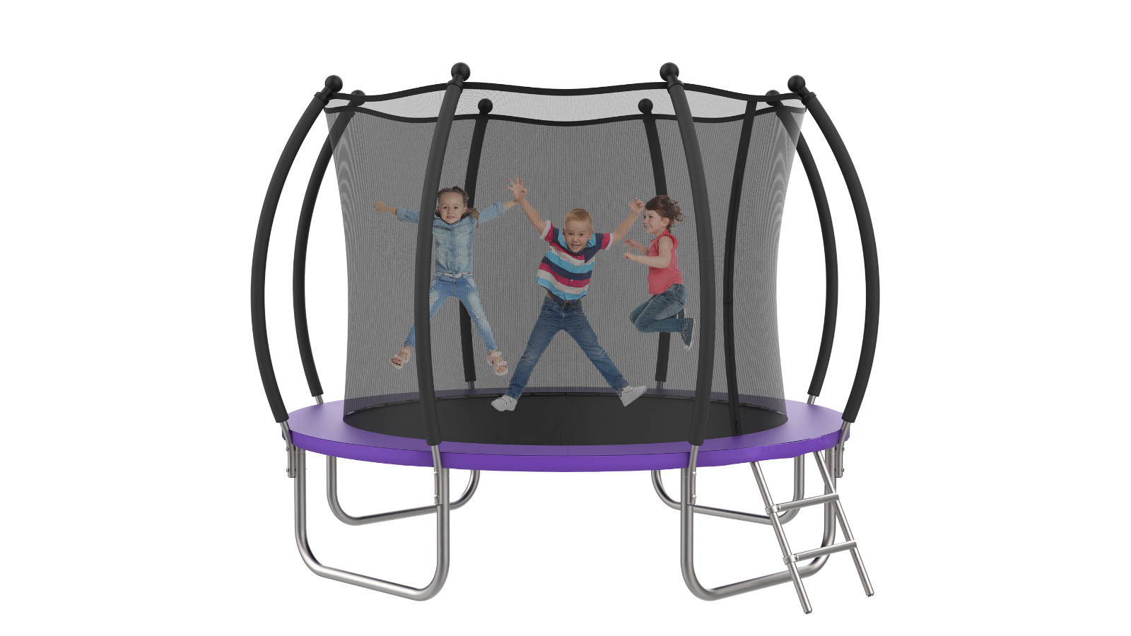 Advwin Outdoor Trampoline with Safety Net and Ladder - 10ft