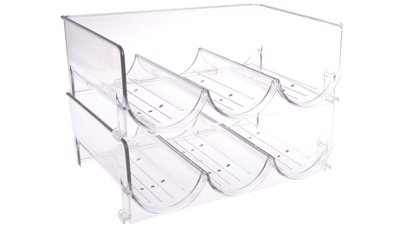 Bartender 2-Tier 6 Bottle Clear Wine Rack
